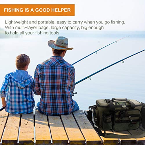 SeniorMar-UK DBSUFV 2017 Multifunktions-Canvas-Angeltasche Lure Fishing Tackle Pack mit großer Kapazität Outdoor… – Bild 3