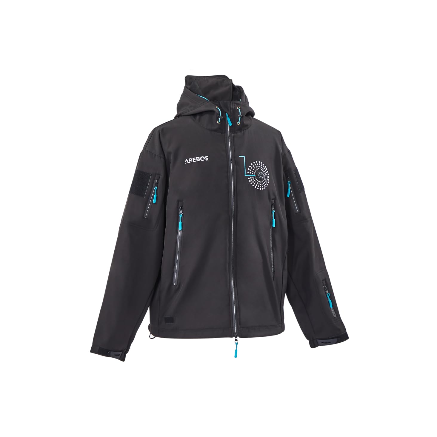 AREBOS Wodoodporna kurtka zimowa | ocieplana kurtka softshell | 7 stref grzewczych w tym power bank 10000 mAh | 3 poziomy ogrzewania | wiatroszczelna | unisex | 2XL