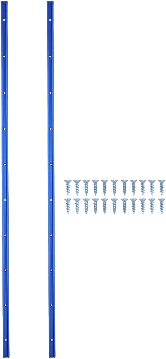 Eujgoov 1000mm T Tracks, Aluminum Alloy T Track Slider Universal with Predrilled Mounting Holes, Woodworking Tools Slider for Workbenches