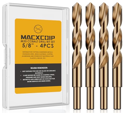 5/8"(4pcs) Cobalt Drill Bit Set M35 HSS Jobber Length