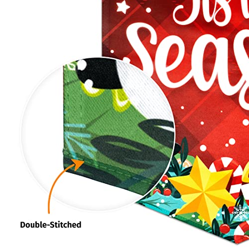 Christmas Garden Flag - Christmas Flags For Outside 12X18 Double Sided - Christmas Flag Weather Resistant - Artist Rendered Christmas Yard Flag- Winter Yard Decorations Holiday Banners Outdoor #TOP3
