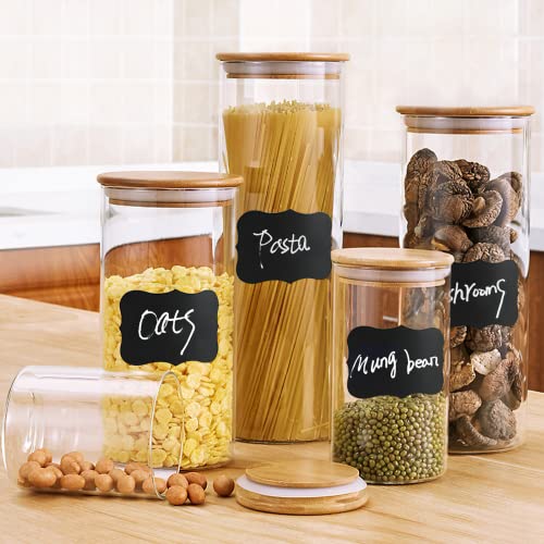 JEFURE 120 Pcs Chalkboard Storage Bin & Container Labels - Waterproof Reusable Chalk Labels for Mason Jars - Liquid Chalk Markers (2 Included) - Perfect for Parties & Weddings - Thumbnail 5