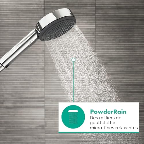 Hansgrohe Pommeau de Douche Pulsify Select S, Douchette à Main 105 mm Diamètre, 3 Types de Jet (Relaxation), Chromé, 24110000 – vue 4