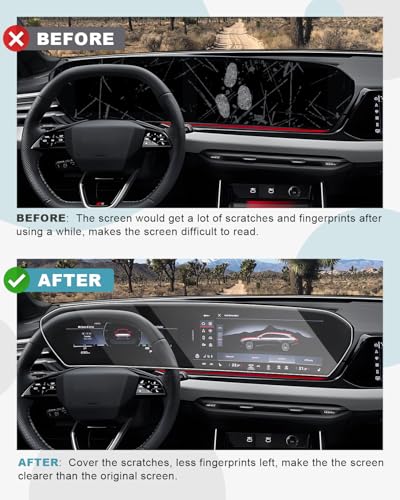 Image of CDEFG Tempered Glass for 2026 Audi A5 / 2026 Audi A6 Screen Protector, 14.5 Inch Touchscreen & 11.9 Inch Instrument, for 2026 Audi A5 A6 Screen Cover HD Anti Fingerprints