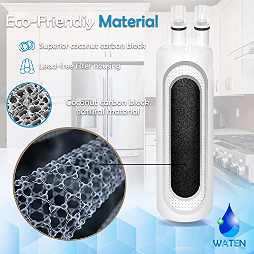 Image of Water Filter Replacement for WRS325SDHZ, WRS325SDHZ08, Whirlpool WRS571CIHZ04, WRS325FDAM04, WRS588FIHZ04, WRS321SDHZ08, WRS555SIHZ06, WRS325FDAW04, WRS315SDHZ08, 3PACK