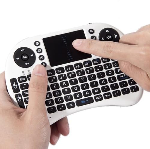 Rii Mini i8 2.4G Wireless Keyboard with Touchpad for PC Pad Google Android TV Box USB (White)