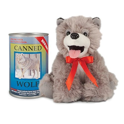Canned Critters Stuffed Animal: Wolf 6" #TOP22