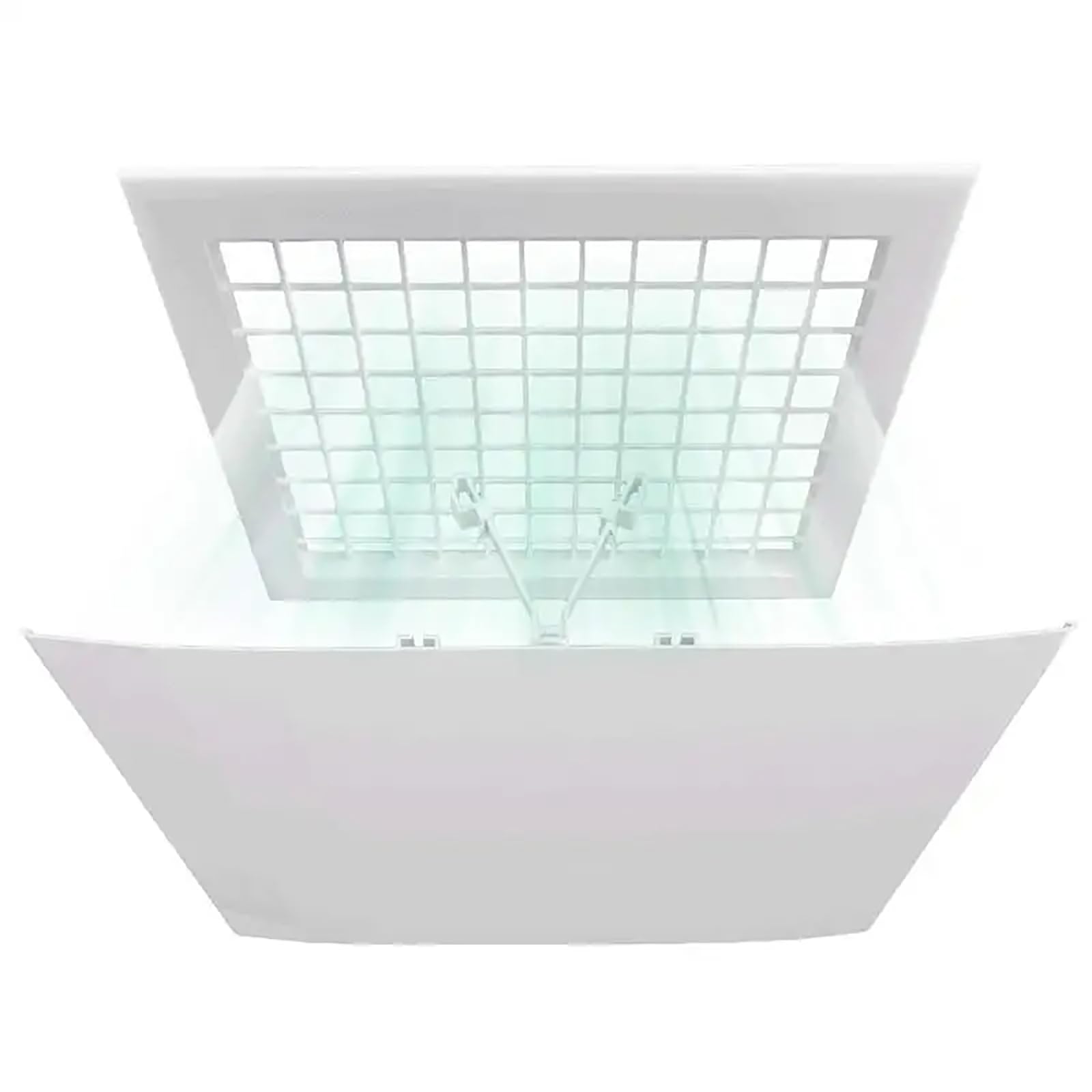 Hmtbet Air Conditioner Ceiling Vent Deflector, Air Conditioner Deflector for Ceiling for Ceiling Vents Air Vent Deflector Air Baffle White Plastic Square,60 * 60cm