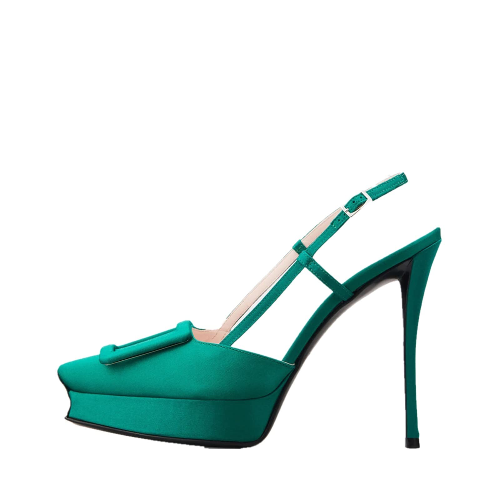 Sandales de soirée à talons hauts anti-fatigue avec plateforme stable et boucle ajustable - 5