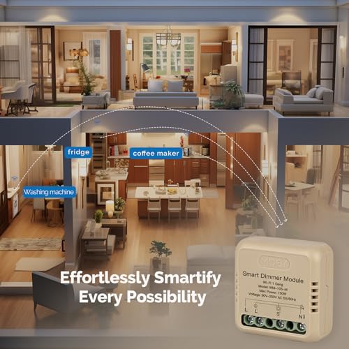 MOES Smart Dimmer Relay Module 1 Gang, No Hub Required, 2.4GHz WiFi - Image 3
