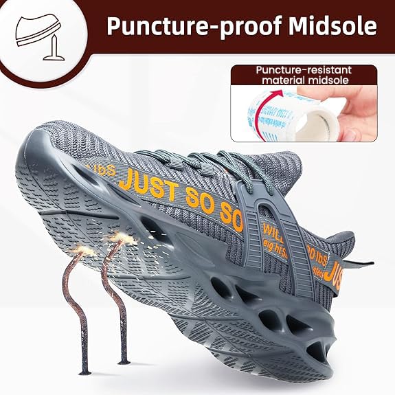 Snapklik.com : Steel Toe Shoes For Men Women Lightweight Slip On Safety ...