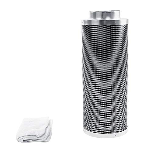 lyrlody Carbon Filter,6inch Hydroponic Fan Filter Air Filters Hydroponics Grow Room Tent Stainless Steel Carbon Filter Activated Charcoal Odour Smell Removal(600mm)