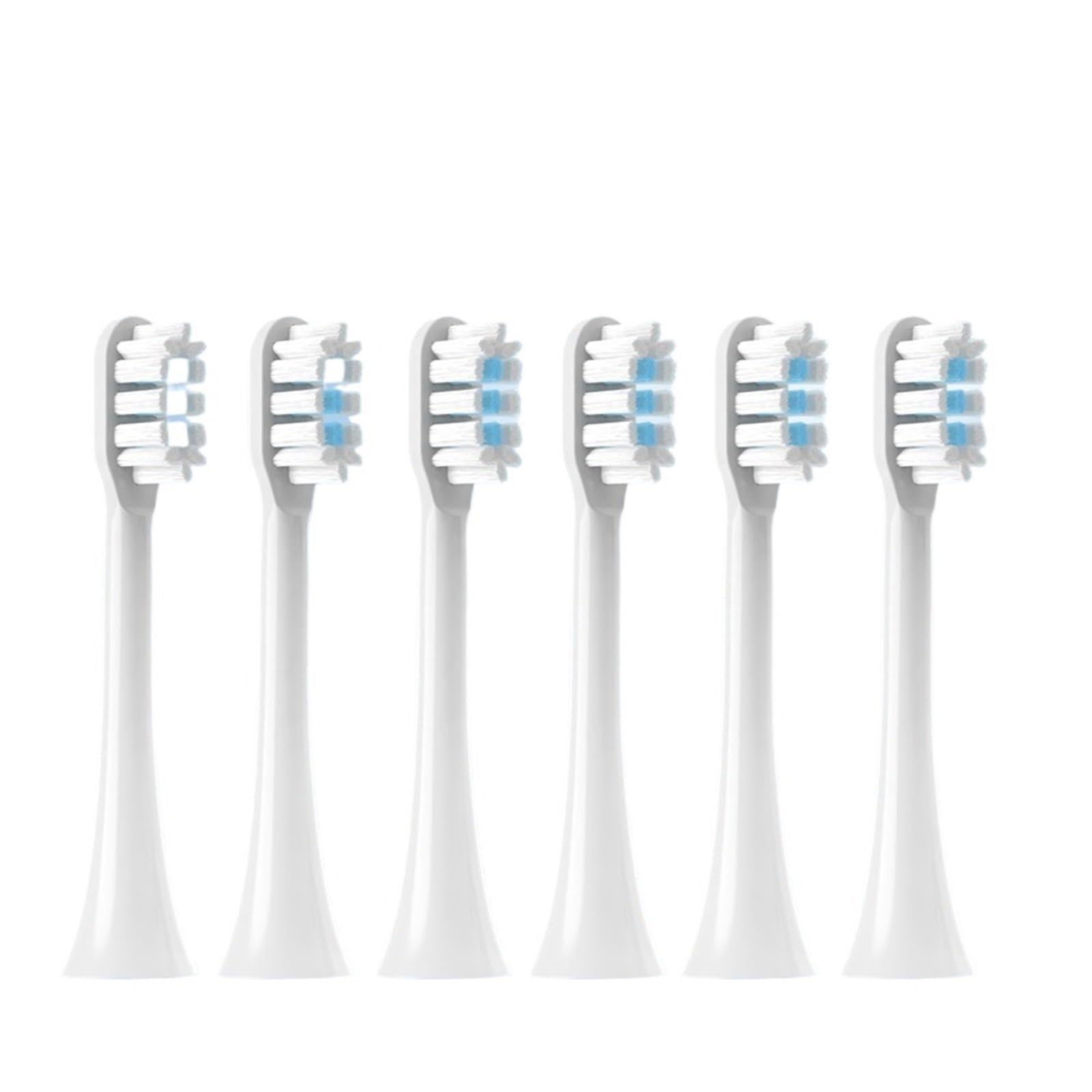 Erwachsenen-Bürstenköpfe, kompatibel mit XIAOMI, T301 | Kunststoff-Ersatzköpfe für tägliche Mundpflege und regelmäßigen Bürstenkopfwechsel(T301White Blue-30PCS)