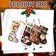 yeemeen Nikolausstiefel zum Befüllen, Weihnachtsstrumpf 3er Set, Nikolaus Socken Groß, Nikolausstrumpf zum Befüllen und und Aufhängen, Süßigkeitenbeutel, Weihnachtsmann, Rentier, Bär(23 * 15cm)