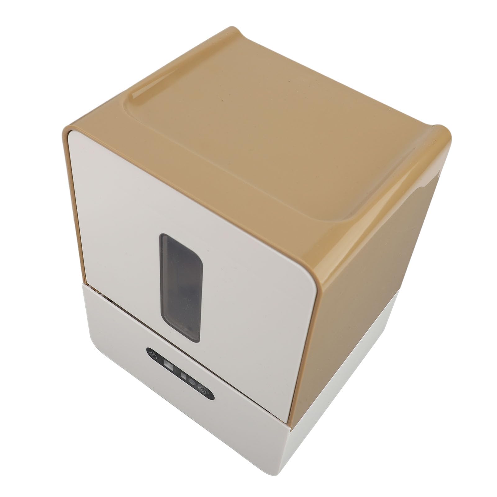 Keenso Dispensador Automático de Toallas de Papel con Sensor, Longitud Ajustable y Luz Nocturna, Diseño de Montaje en Pared Sellado para Baño, Cocina, Hotel (Brown)
