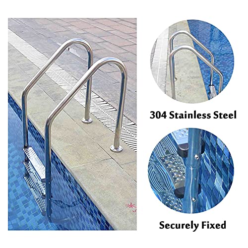 Escalera para Piscina de Acero Inoxidable 2 Peldaños Antideslizante miniatura 4