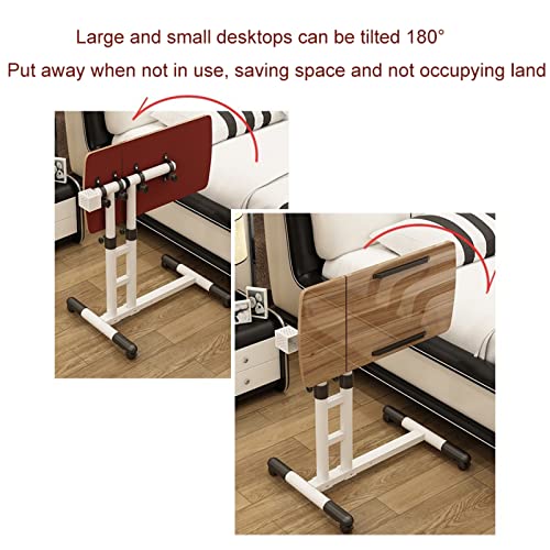 Table de lit mobile et extensible à roulettes réglable en hauteur - 2