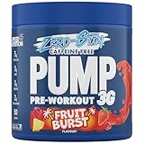 Applied Nutrition Pump Zero Pre Workout - Zero Stim, Caffeine Free, Energy & Performance (375g - 25 Servings) (Fruit Burst)