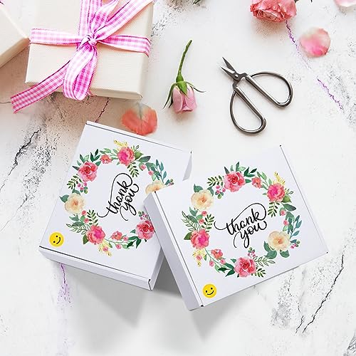 Image of RLAVBL 10x8x3 Shipping Boxes Set of 25, White Corrugated Cardboard Box for Packing, Mailing, Business