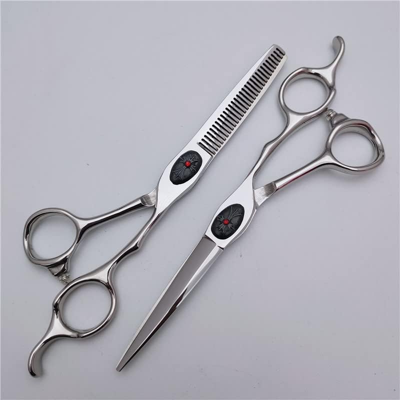Hair Cutting Scissors, 6 inch Professional 440c Upscal Scissor Barber Haircut thinning Shears Hairdresser Set