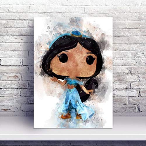 Placa MDF Princesa Jasmine Aladdin