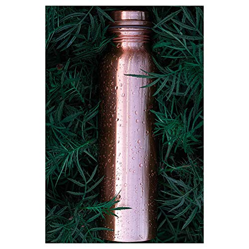 Image of Shankar & Sons No Joint and Leak Proof Ayurvedic Health Benefits Copper Water Bottle for Yoga, Gym, 1L (1000ML) (Plain)