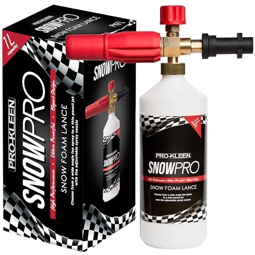Pro-Kleen - Lanza de espuma de nieve + 3 unidades de 5 litros de espuma de nieve Pro-Kleen (fragancia de naranja, manzana y piña)