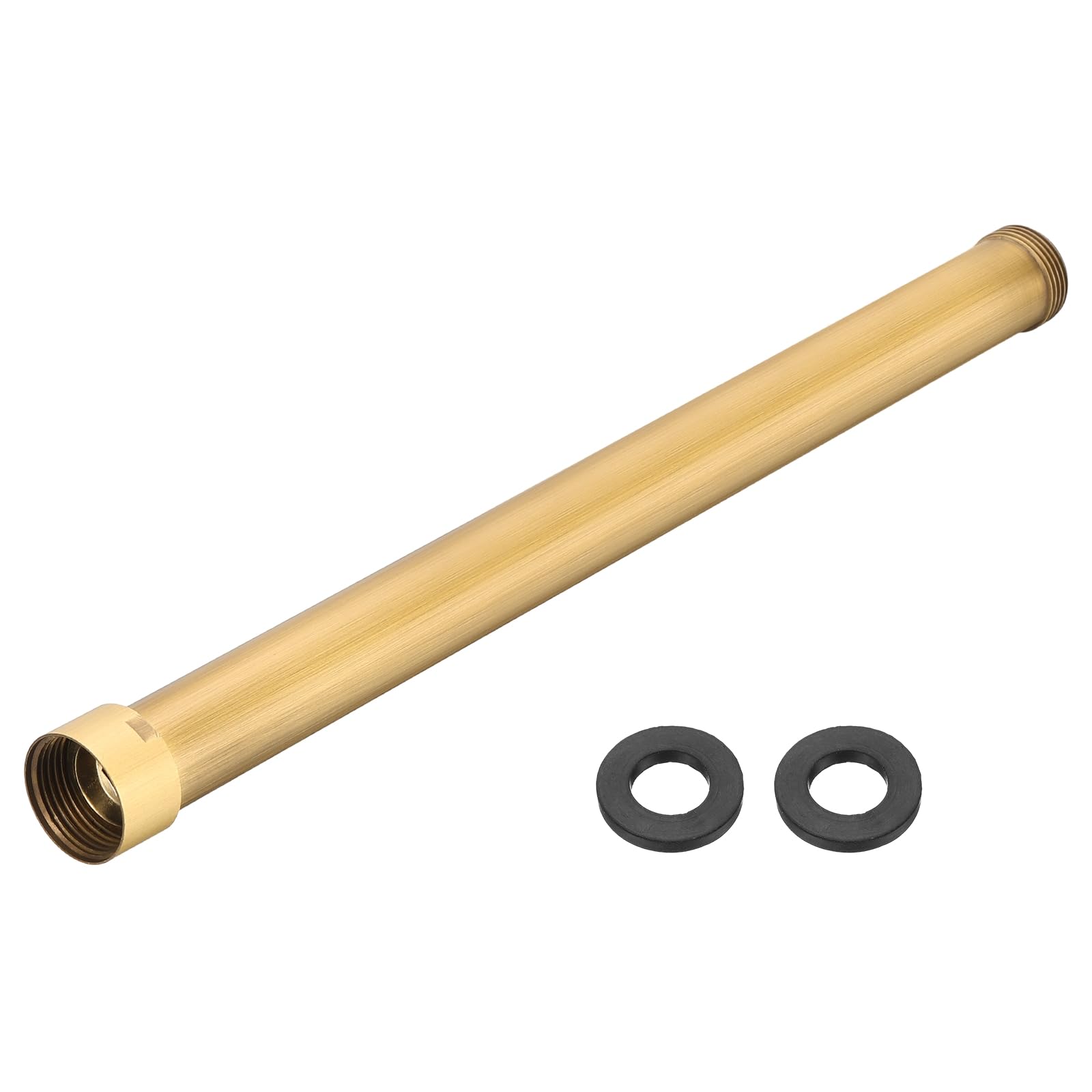 sourcing map G3/4 Shower Arm Extension, 31.5 cm Copper Showerhead Extender Pipe Water Outlet, Straight Longer Shower Tube to Add Height for Bathroom, Gardens, Beaches, Bronze — image 1