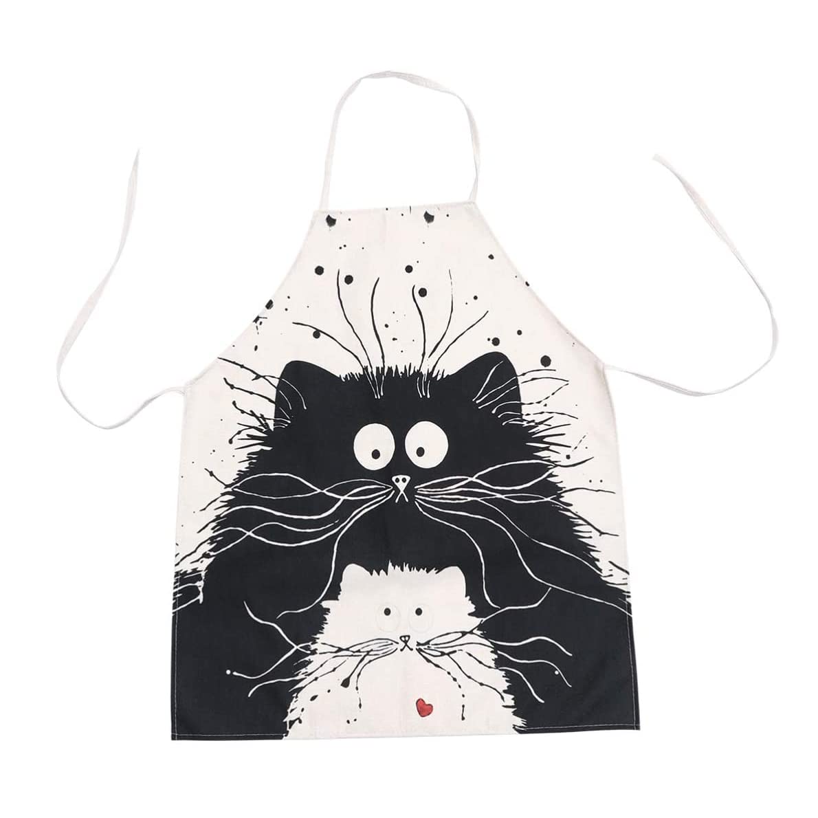 Binnan Delantal de Cocina para Mujer, Delantal de Cocina con Estampado de Gato, Delantales para Cocinero Divertido, Delantal de Barbacoa, Unisex