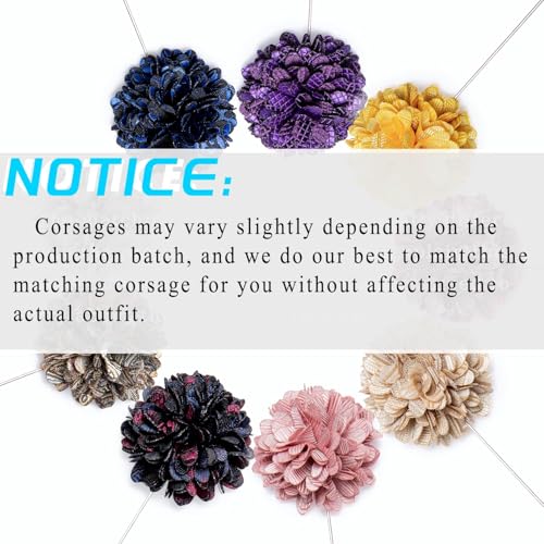 Image of Hi-Tie Bow Ties for Men Pre-Tied Pocket Square with Cufflinks Mens Bowtie Sets for Wedding Formal Party