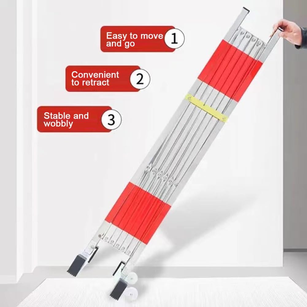 Einziehbare Edelstahlbarriere, 1,2 m hoch – Tragbares, faltbares Schutzgeländer für die Verkehrsregelung und Sicherheit im Außenbereich, einfacher Auf- und Abbau, 1,2 m x 9 m Lösung für Vera