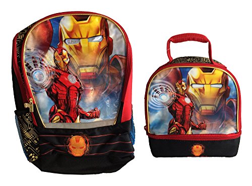 iron man backpack and lunchbox