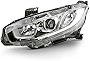 ACANII - For [Halogen Model] 2016 2017 2018 Honda Civic LED DRL Projector Headlight Headlamp Replacement Driver Side
