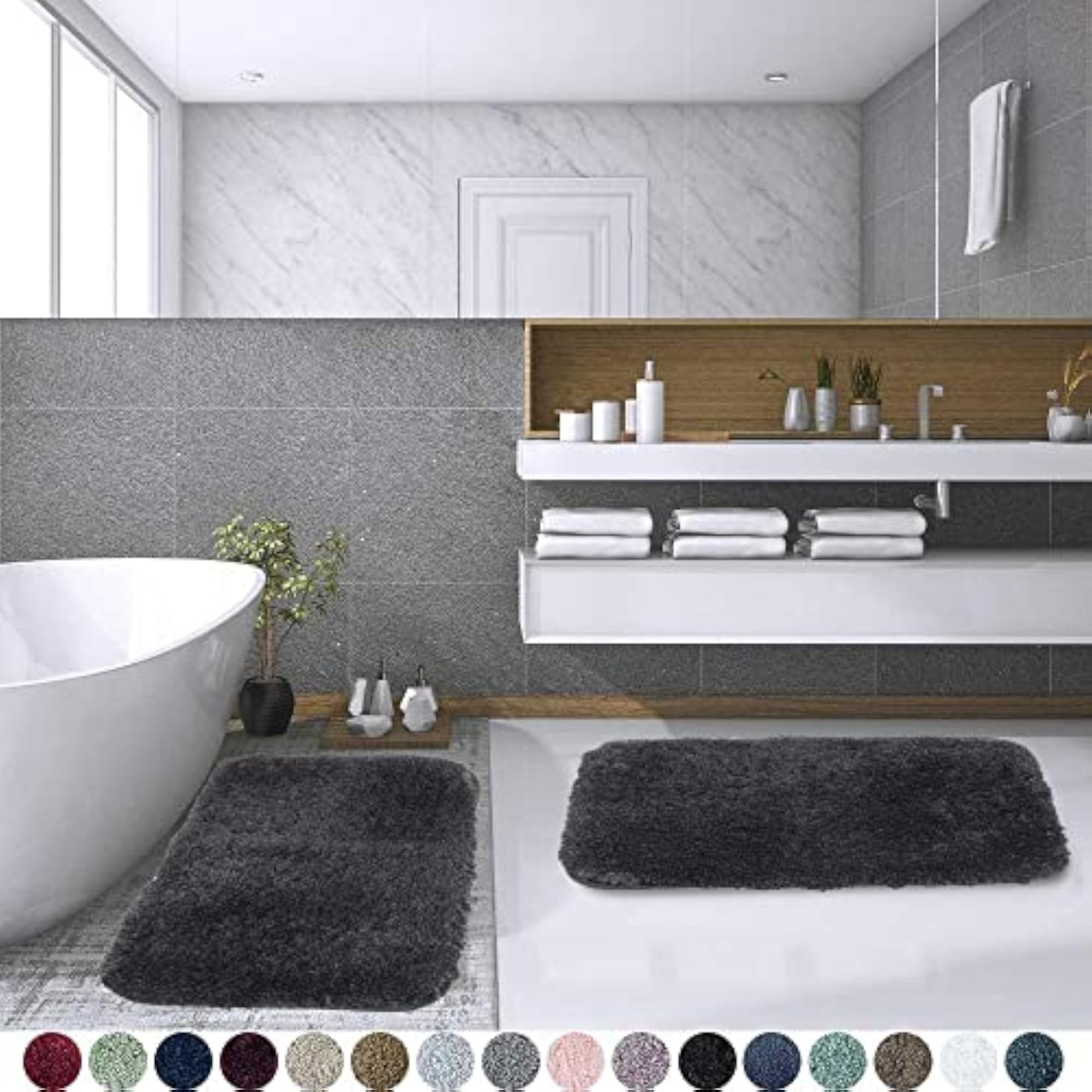 Microfiber Water Absorbent Bath Mat, Big Size