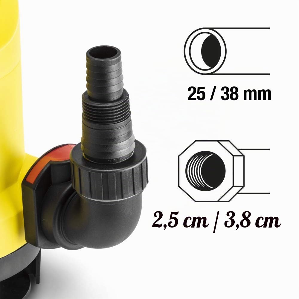 TROTEC TWP 7536 E Schmutzwasserpumpe – 12.500 l/h, 750 W, Partikel bis 25 mm, 360° Winkeladapter, Quick-Connect, IPX8