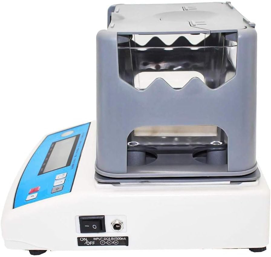 Densimetro elettronico dei solidi, tester digitale di densità solida di alta precisione per granuli di plastica e gomma, strumento di prova di densità di precisione 0.001g/cm3