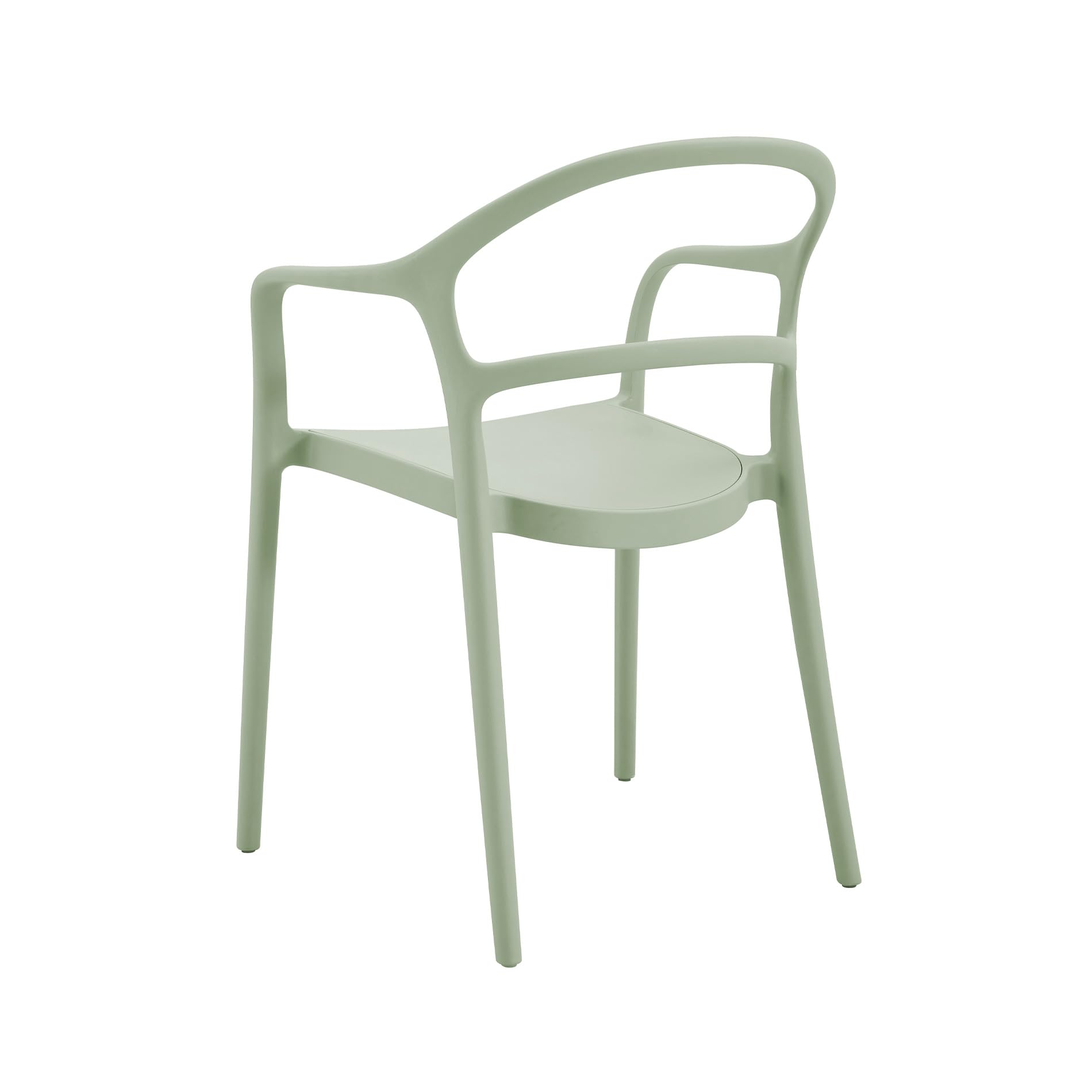 Rebecca Mobili Sedia Impilabile, Sedia da Giardino, Verde Chiaro, Polipropilene, Salvaspazio, Design Moderno, per Casa Esterno - Misure HxLxP: 81 x 57 x 51,5 cm - Art. RE7193V2