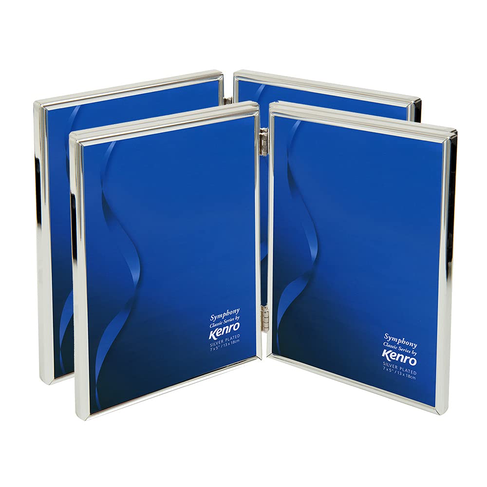 Kenro Silver Box Of 2 Plated Twin Photo Frame 7X5 Inch / 13X18cm Symphony Classic Series - Sy1318/2-2