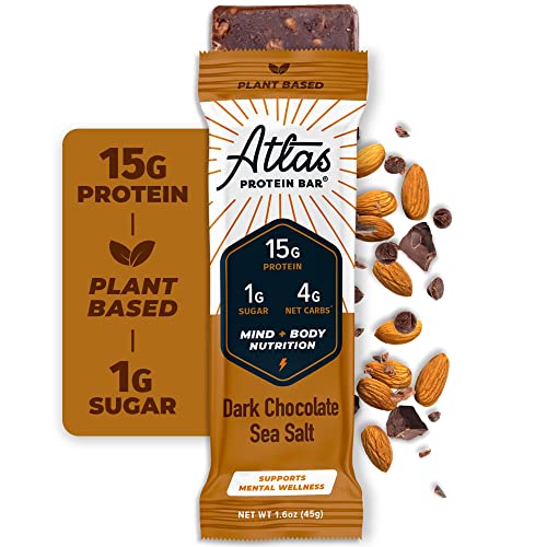 Atlas Protein Bar, 20g Plant Protein, 1g Sugar, Clean Ingredients