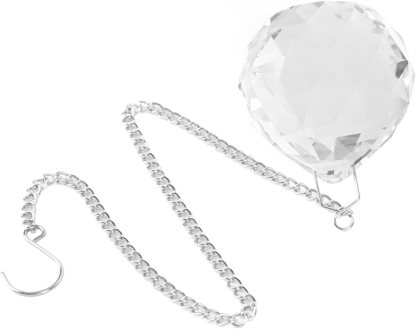 Yctze 2pcs Crystal Ball Prism Pendant Window Rainow Maker Ornament with EasyHanging Chain, Crystals for Home and Garden Décor, Wedding and Istmas Deco ion. (Clear)