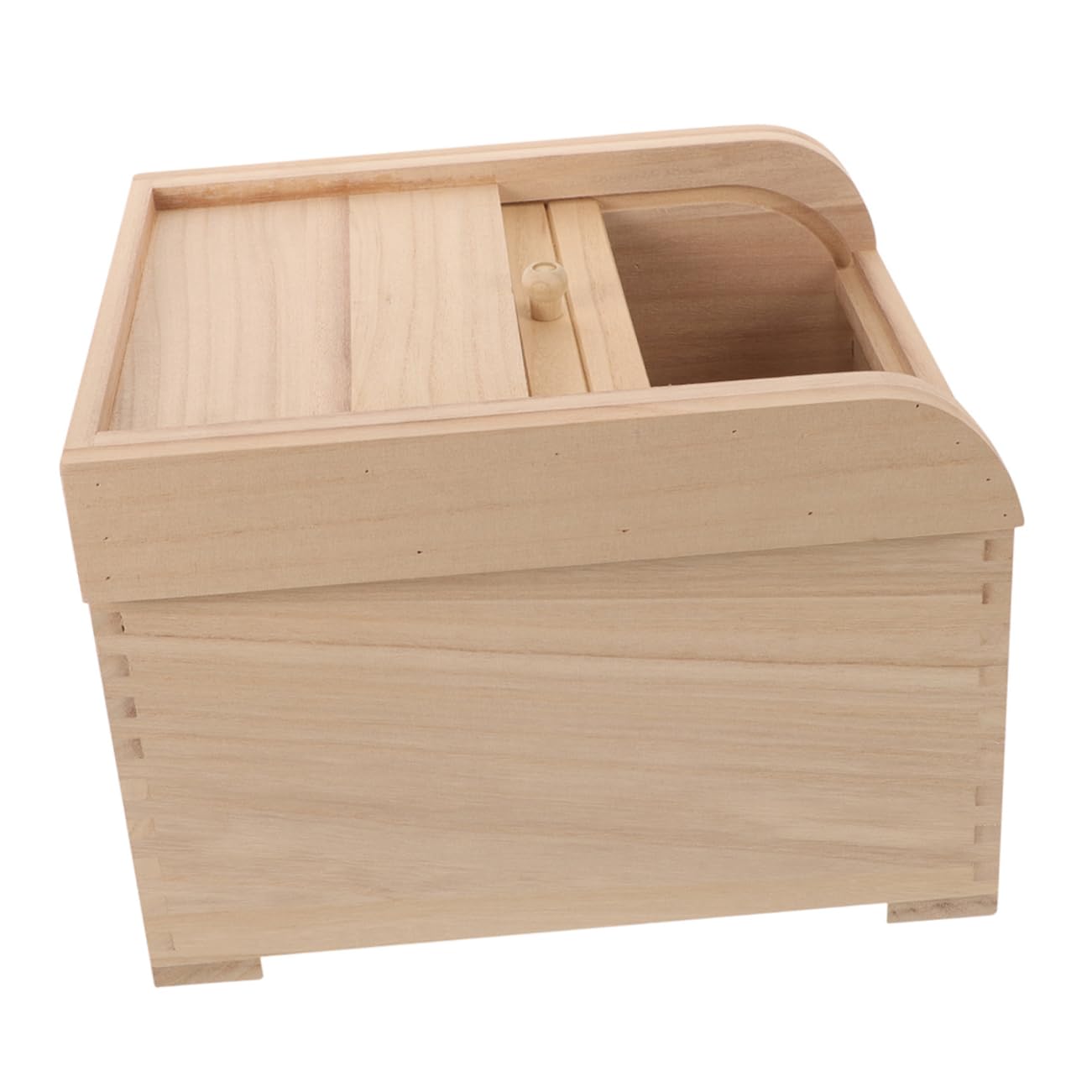 ABOOFAN Contenedor de Arroz de Madera Sellado Caja de Almacenamiento para Contenedor de Alimentos para Cocina Función Práctica para Organizar 1