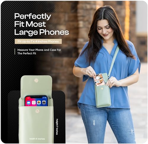 Image of Claasico Crossbody Phone Purse for Women - RFID Phone Case Wallet w /Magnetic Closure & Separate Zipper Pocket Crossbody Bag