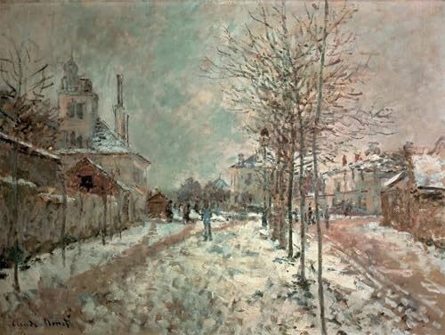 Peinture murale Monet grand format 60x90cm affiche toile de neige