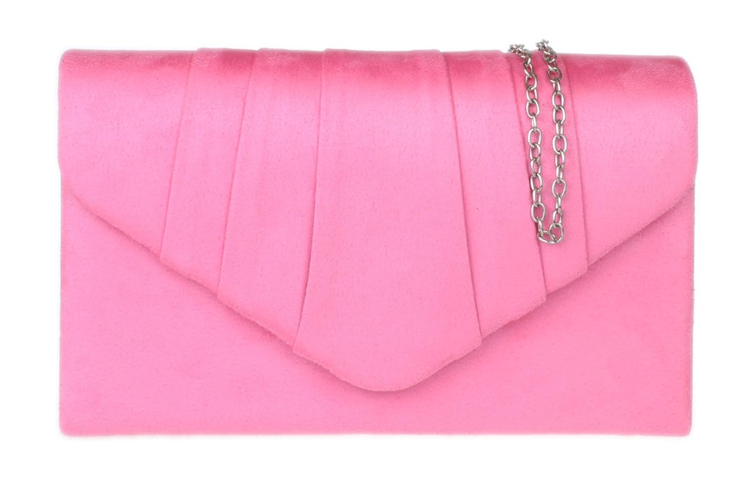 Girly Handbags Bolso de mano plisado de ante sintético para mujer