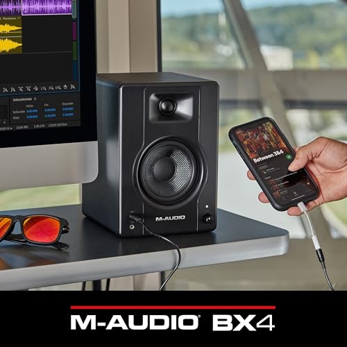 BX4 - Casse attive Monitor da Studio per PC Amplificate 120 W 4,5" da Scrivania per gaming, produzione musicale, streaming e podcast (coppia) - Casse per PC - Immagine 10