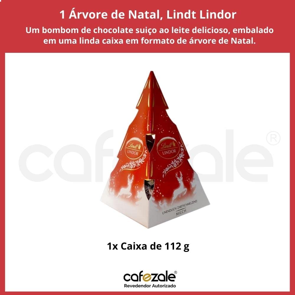 Chocolate Lindt Lindor, Caixa Árvore de Natal 112g : Amazon.com.br