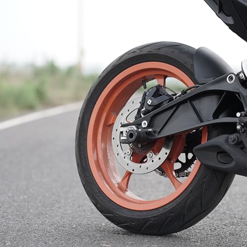 Image of SKYDD KTM Swing Arm Sliders With Paddock Locks | Paddock Locks | Swing Arm Sliders | Duke 390 /250 | RC 390 /200 | SKYDD