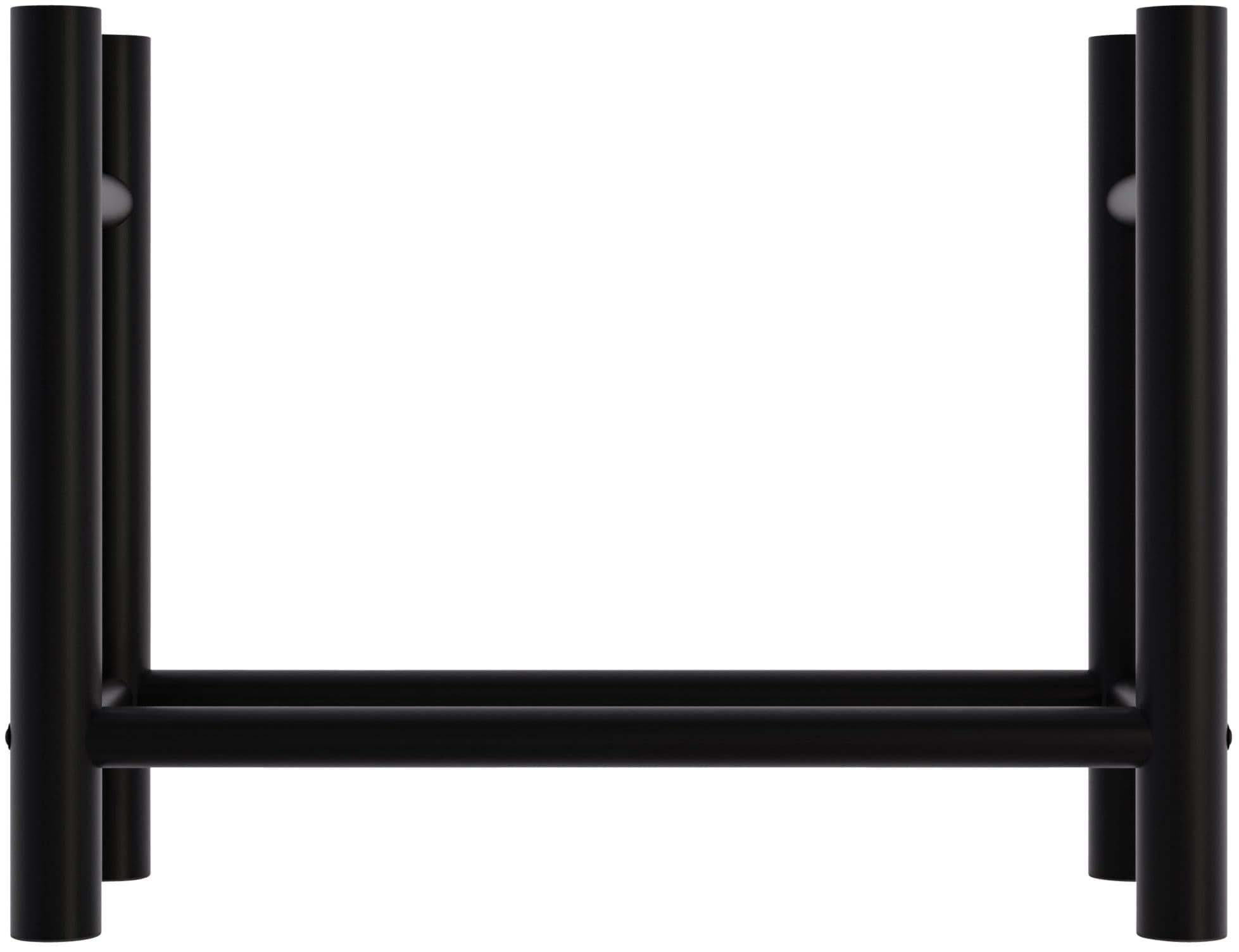 CLP Leñero De Acero Medya En Look Industrial I Soporte Para Troncos De Madera De 4 Patas Cuadradas o Cilíndricas, Tamaño:30x80x60 cm, Forma:ronda