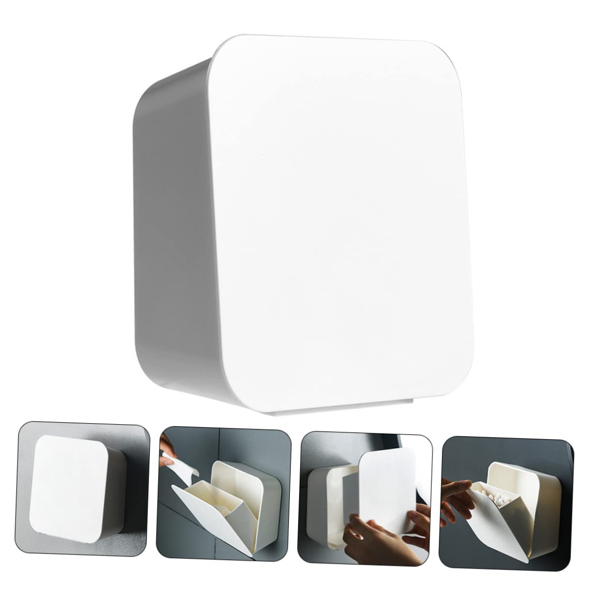 PRETYZOOM Bin for Organizing Wall-Mounted Storage Box Foldable Storage Bin Lid Space-Saving Detachable for Room
