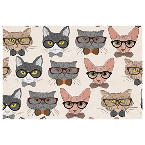 Sets de table chat anti-rayures et thermiques pour préserver vos tables x6